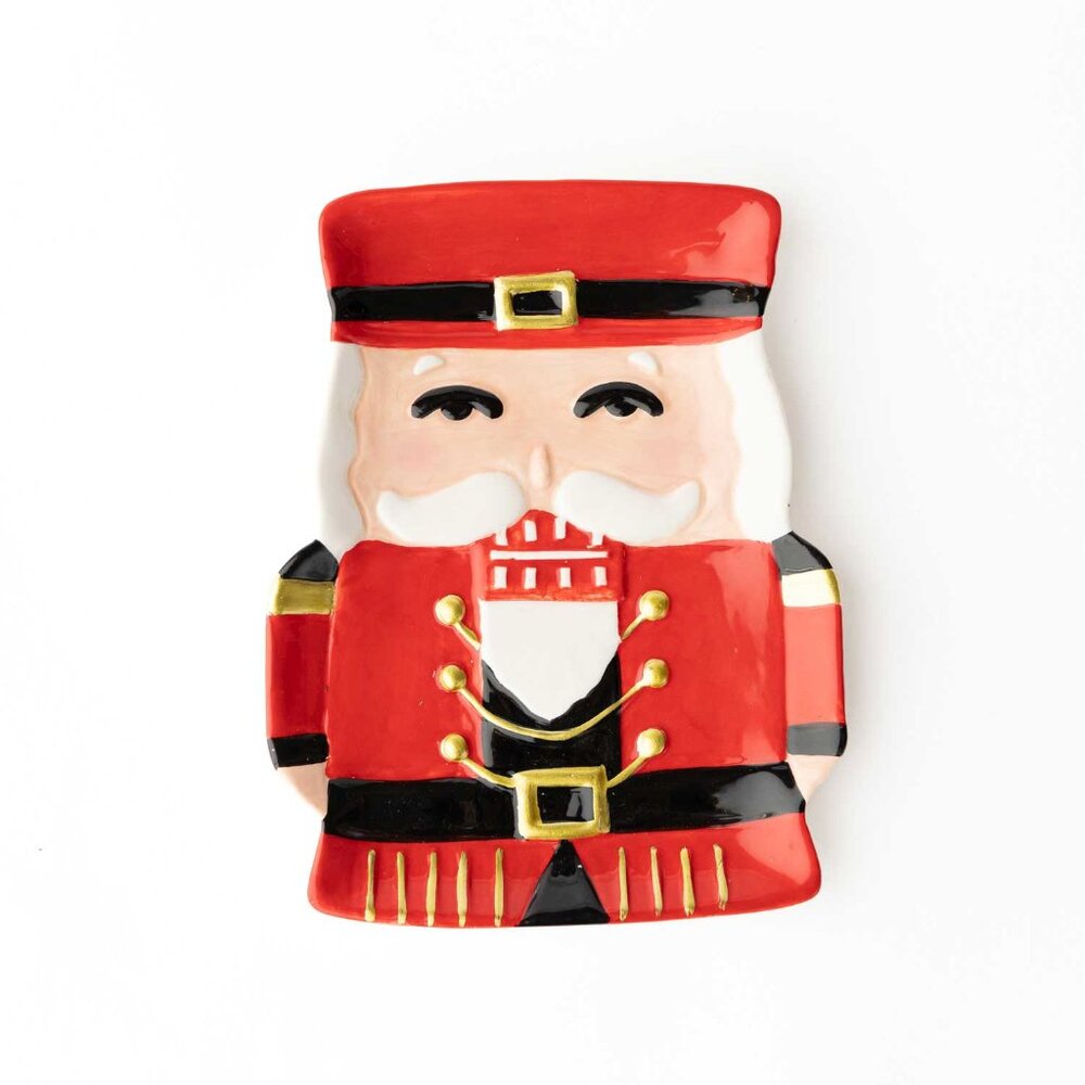 Red Nutcracker Dessert Plate